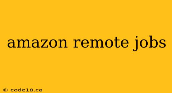 amazon remote jobs