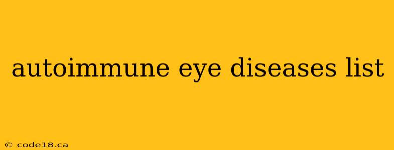 autoimmune eye diseases list