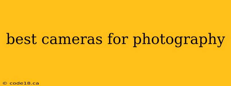 best cameras for photography