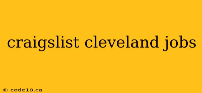 craigslist cleveland jobs