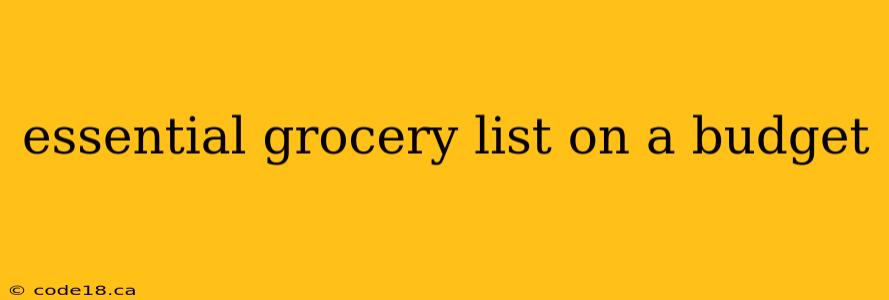 essential grocery list on a budget