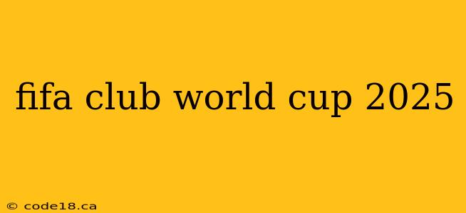 fifa club world cup 2025