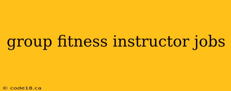 group fitness instructor jobs