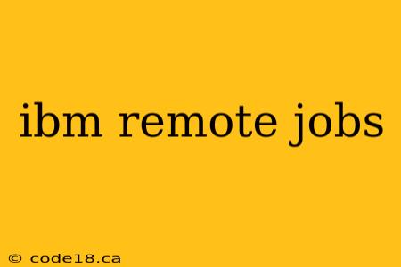 ibm remote jobs