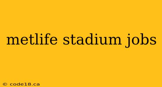 metlife stadium jobs