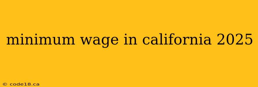 minimum wage in california 2025