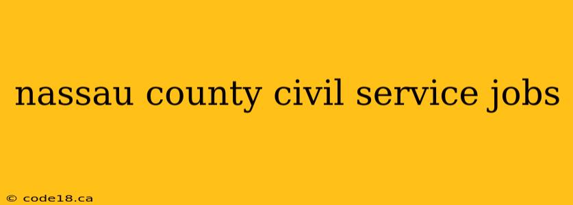 nassau county civil service jobs