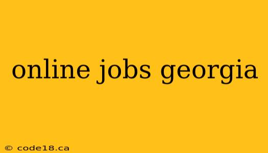 online jobs georgia