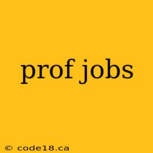 prof jobs