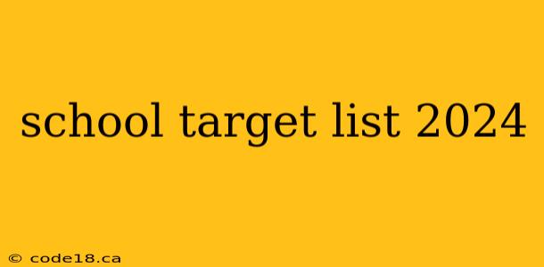 school target list 2024