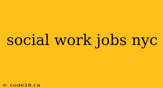 social work jobs nyc