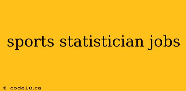 sports statistician jobs