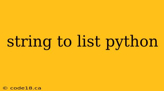 string to list python