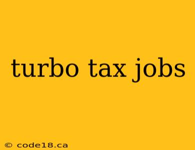 turbo tax jobs