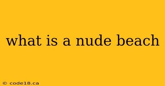 what is a nude beach