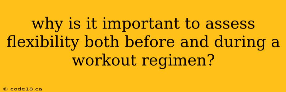 why is it important to assess flexibility both before and during a workout regimen?