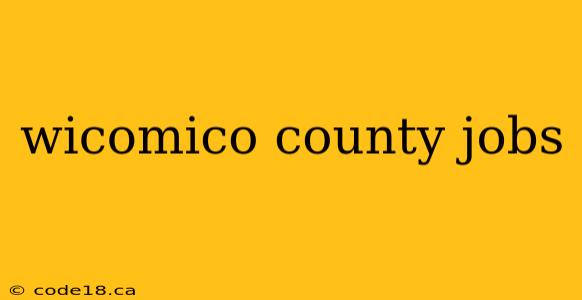 wicomico county jobs