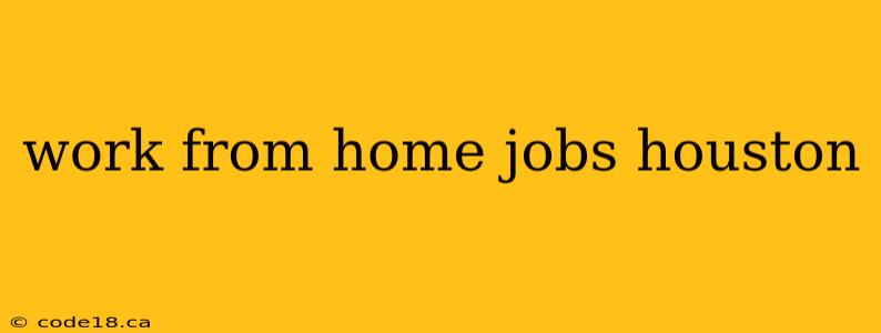 work from home jobs houston